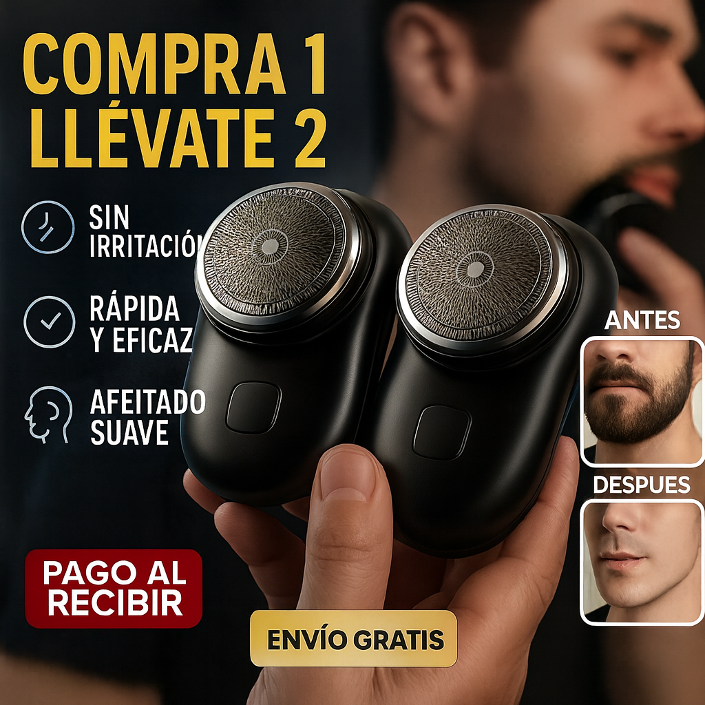 🔥 PACK PROMOCIONAL 2X1 – AFEITADORA ULTRASÓNICA PREMIUM ⚡ AFEITADO RÁPIDO, SUAVE Y SIN IRRITACIÓN – PAGO AL RECIBIR ✅