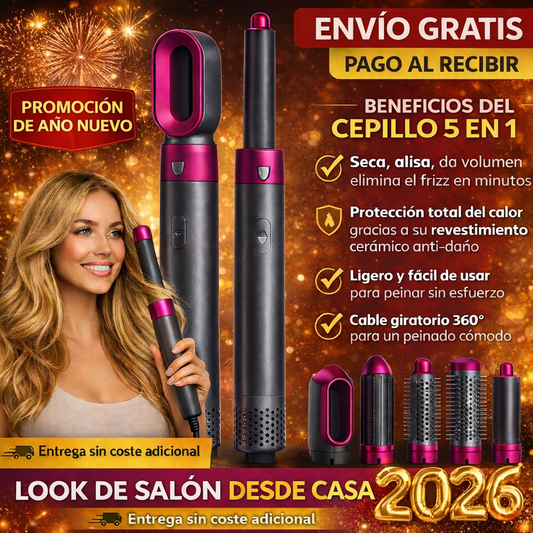✨ Cepillo 5 en 1 – Resultados de salón en casa + REGALO EXCLUSIVO REBAJAS SOLO HOY 🔥