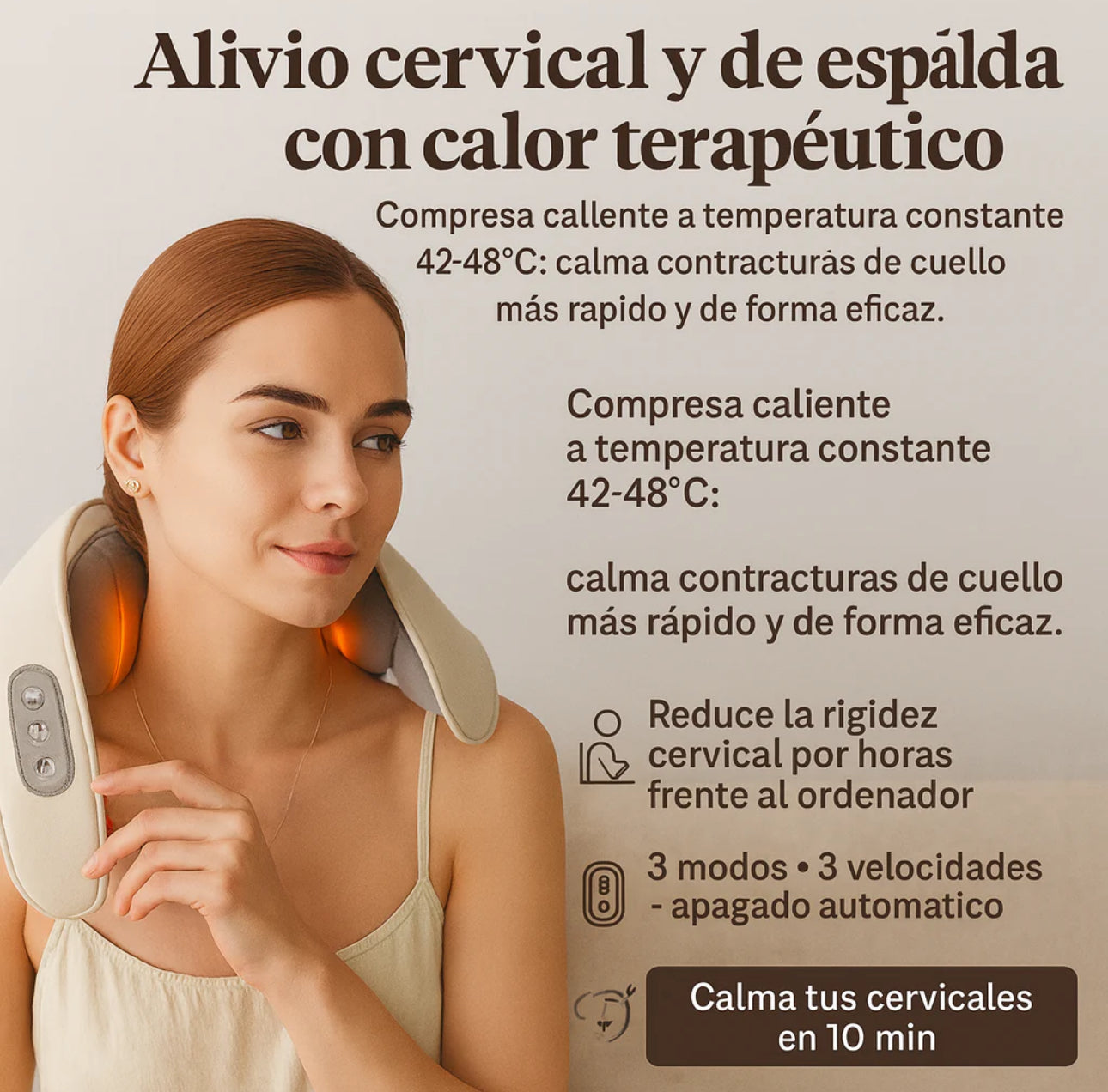 🔥 NeckRelief Pro™ – Masajeador de Cuello y Hombros 5D 💆‍♂️ Alivio profundo y relajación total - REBAJAS – 60% OFF SOLO HOY🔥