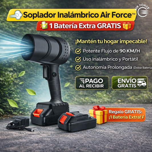 💨 Soplador Inalámbrico Air Force™ – 🔋 1 Batería Extra GRATIS 🎁