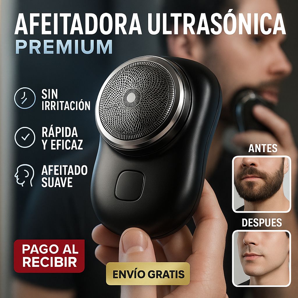 🔥 PACK PROMOCIONAL 2X1 – AFEITADORA ULTRASÓNICA PREMIUM ⚡ AFEITADO RÁPIDO, SUAVE Y SIN IRRITACIÓN – PAGO AL RECIBIR ✅