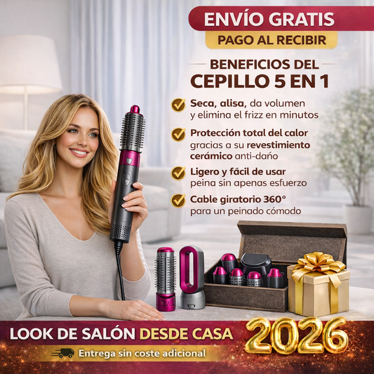 💨 Cepillo Secador ULTRA PRO™ con 5 accesorios incluidos + caja y cargador premium + REGALO EXCLUSIVO 🔥